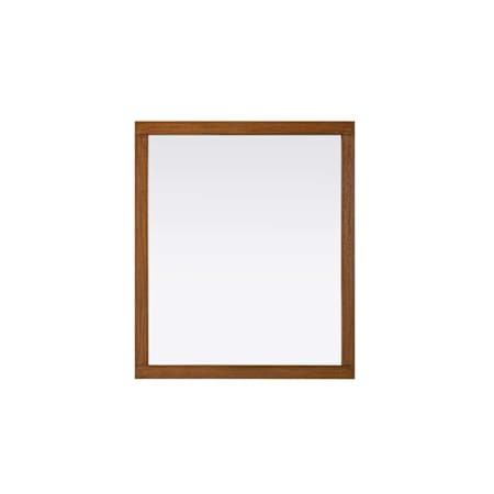 Elegant Lighting Norah 42"W x 36"H Rectangular Flat Medium Density Fiberboard (MDF) Framed Accent Mirror Brandy Walnut