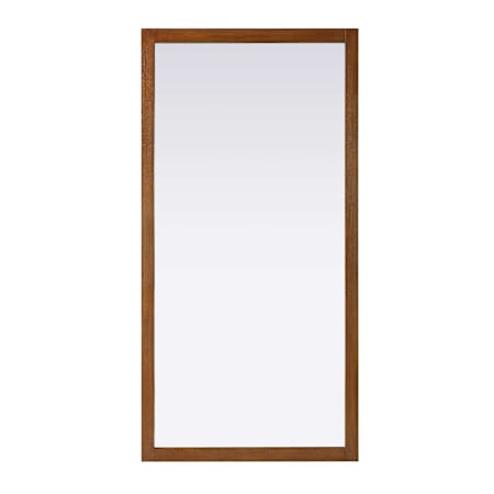 Elegant Lighting Norah 72"W x 36"H Rectangular Flat Medium Density Fiberboard (MDF) Framed Accent Mirror Brandy Walnut