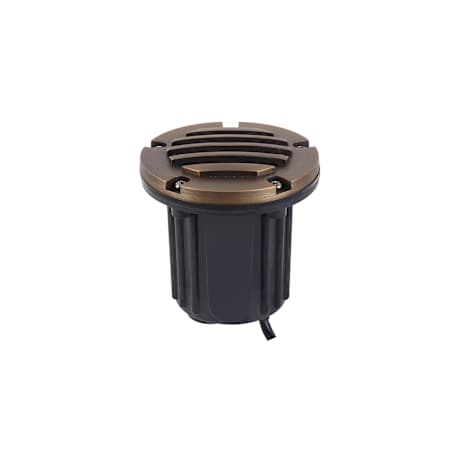 Elegant Lighting Single Aera 5" Wide 12V In-Ground Well Light with Grate Antique Brass