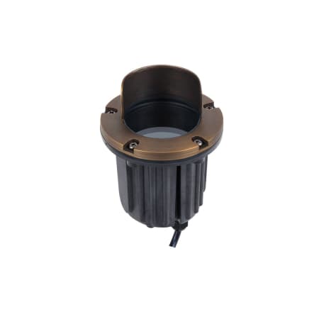 Elegant Lighting Single Aera 5" Wide 12V In-Ground Well Light with Cowl Antique Brass