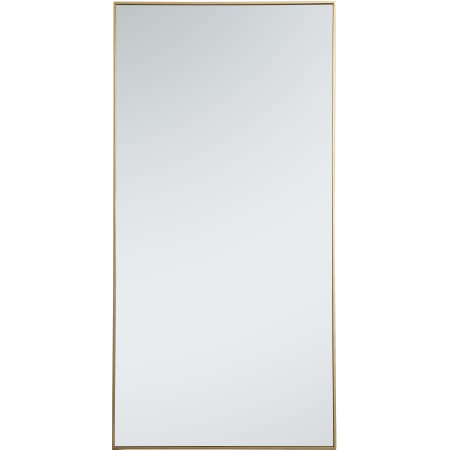 Elegant Lighting Eternity 36" W x 72" H Rectangular Framed Bathroom Wall Mirror Brass