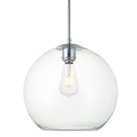 Elegant Lighting Baxter 12" Wide Pendant Chrome / Clear
