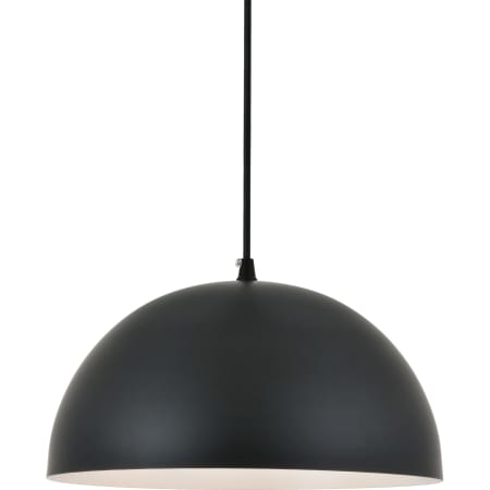 Elegant Lighting Forte Single Light 12" Wide Pendant Black
