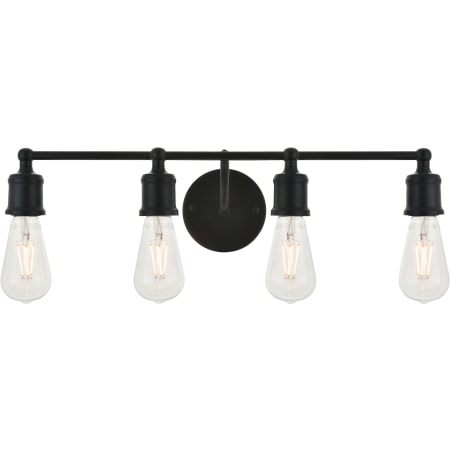 Elegant Lighting Serif 4 Light 22" Wide Bathroom Vanity Light Black