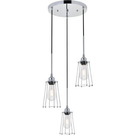 Elegant Lighting Auspice 3 Light 16" Wide Multi Light Pendant Chrome