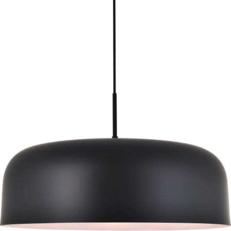 Elegant Lighting Etude Single Light 19" Wide Pendant Black