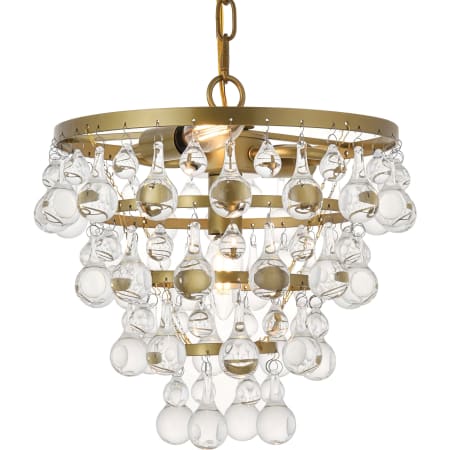 Elegant Lighting Kora 3 Light 13" Wide Crystal Pendant Brass / Clear