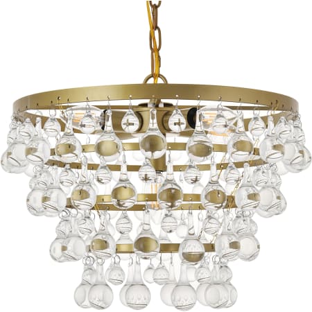 Elegant Lighting Kora 5 Light 17" Wide Crystal Pendant Brass / Clear