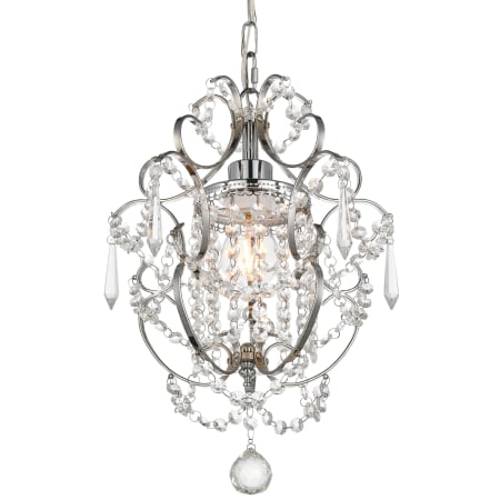 Elegant Lighting Kirin 11" Wide Crystal Empire Chandelier Chrome