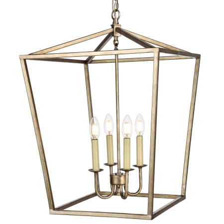 Elegant Lighting Maddox 4 Light 17" Wide Taper Candle Pendant Vintage Sliver