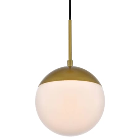 Elegant Lighting Eclipse 8" Wide Mini Pendant Brass