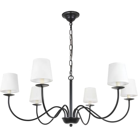 Elegant Lighting Eclipse 6 Light 37" Wide Chandelier Black