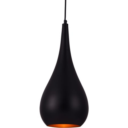 Elegant Lighting Nora 8" Wide Pendant with an Aluminum Shade Black