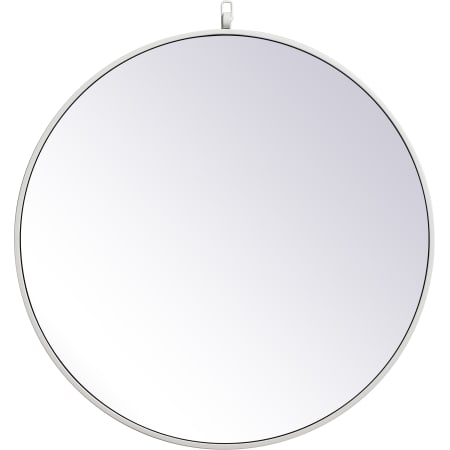 Elegant Lighting Eternity 28" Diameter Traditional Circular Framed Bathroom Wall Mirror White