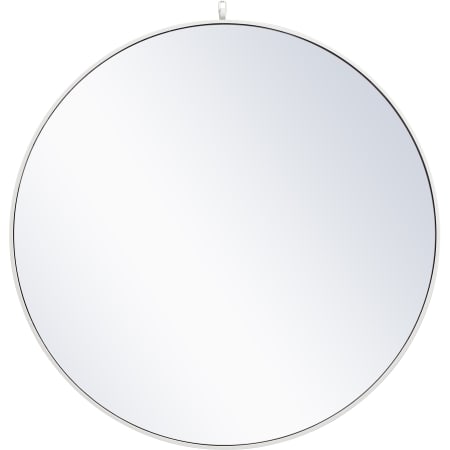 Elegant Lighting Eternity 42" Diameter Traditional Circular Framed Bathroom Wall Mirror White