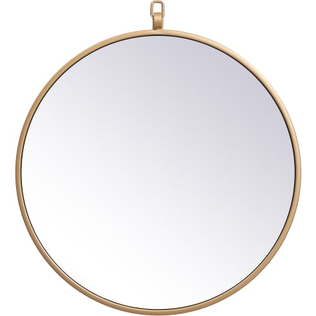 Elegant Lighting Eternity 18" Diameter Traditional Circular Framed Bathroom Wall Mirror Brass