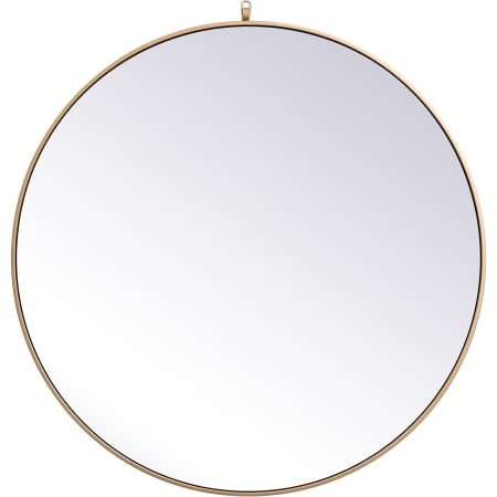 Elegant Lighting Eternity 39" Diameter Traditional Circular Framed Bathroom Wall Mirror Brass