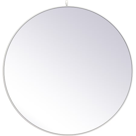 Elegant Lighting Eternity 45" Diameter Traditional Circular Framed Bathroom Wall Mirror White