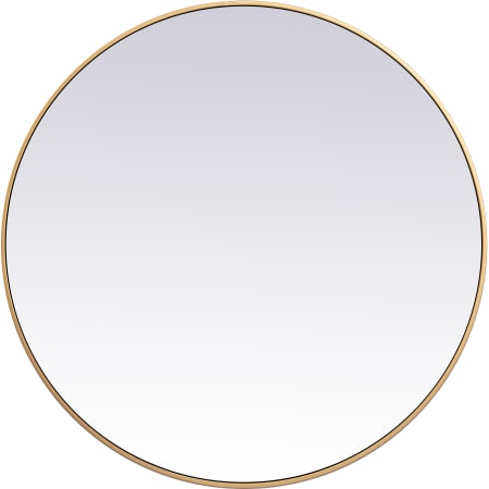 Elegant Lighting Eternity 39" Diameter Traditional Circular Framed Bathroom Wall Mirror Brass