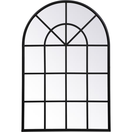Elegant Lighting Motif 28" W x 41-1/2" H Arched Metal Framed Accent Wall Mirror Black