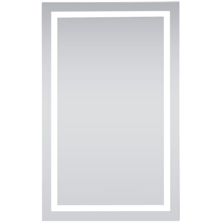 Elegant Lighting Nova 32" W x 48" H Traditional Rectangular Aluminum Framed, Frameless Bathroom Wall Mirror with LED Lighting Silver