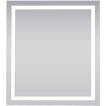 Elegant Lighting Nova 36" W x 40" H Traditional Rectangular Frameless Bathroom Wall Mirror with LED Lighting Silver