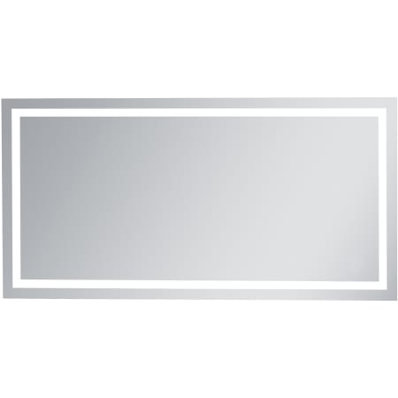 Elegant Lighting Nova 72" W x 36" H Traditional Rectangular Aluminum Framed, Frameless Bathroom Wall Mirror with LED Lighting Silver