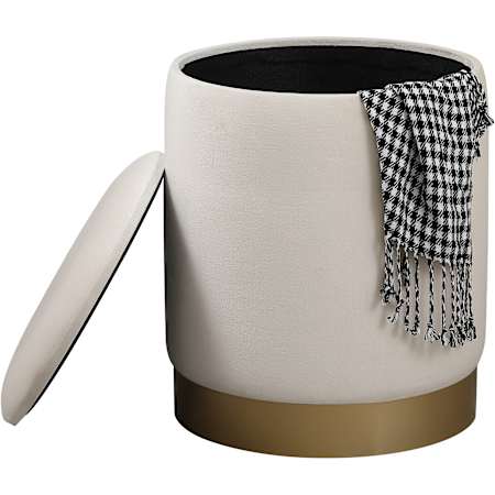 OT1015 storage ottoman in Beige 