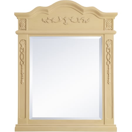 Elegant Lighting Lenora 28" W x 36" H Arched Wood Framed Bathroom Wall Mirror Light Antique Beige
