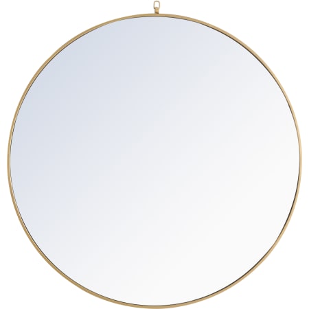 Elegant Lighting Eternity 48" Diameter Circular Metal Framed Bathroom Wall Mirror Brass