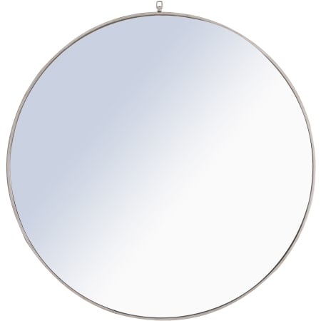 Elegant Lighting Eternity 48" Diameter Circular Metal Framed Bathroom Wall Mirror Silver