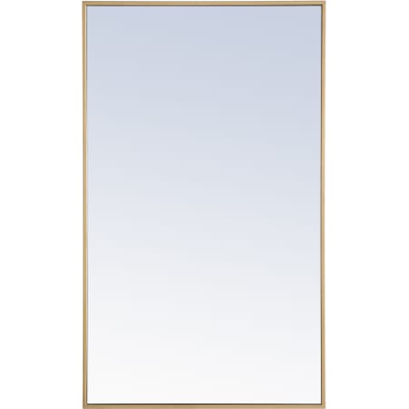 Elegant Lighting Eternity 24" W x 40" H Rectangular Metal Framed Bathroom Wall Mirror Brass