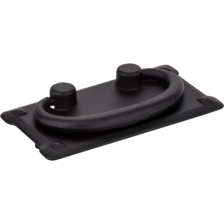 Elements Verona 3 Inch Center to Center Traditional Rustic Drop Bail Drawer Pull with Backplate Matte Black