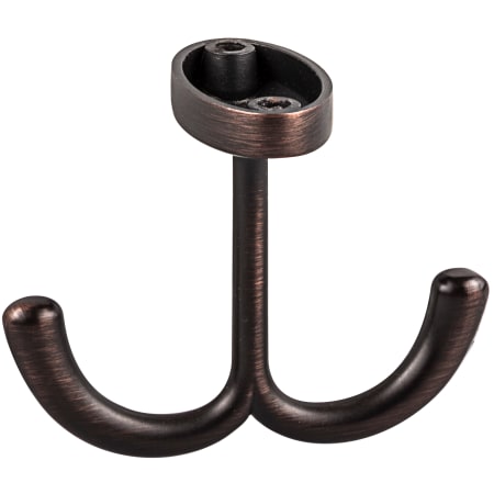 Elements Transitional 3" Wide Double Prong Ceiling / Under Cabinet Robe Bath Wall Utility Hook Brushed Oil Rubbed Bronze
