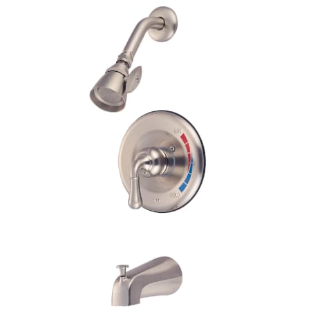 Elements Of Design Tub and Shower Faucet with Single Handle Brushed Nickel