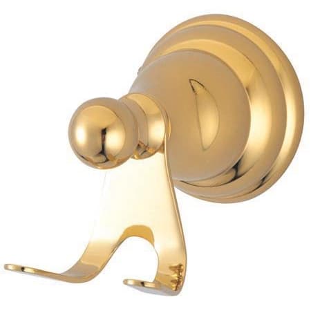 Elements Of Design Atlanta Double Robe Hook Polished Brass (PVD)