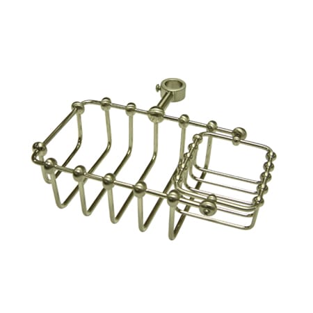 Elements Of Design Riser Mount Soap Basket with Sponge Holder from the Vintage Collection Satin Nickel