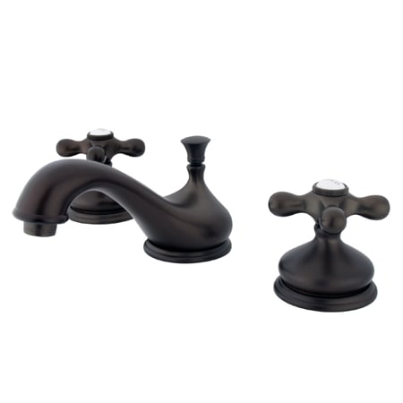 Elements Of Design Double Handle 8" to 16" Widespread Bathroom Faucet with American Cross Handles from the St. Louis Collection Oil Rubbed Bronze