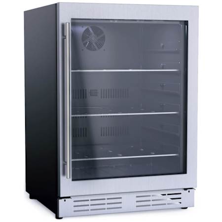 Elica 24 Inch Wide 120 Can Capacity Beverage Cooler Stainless Steel