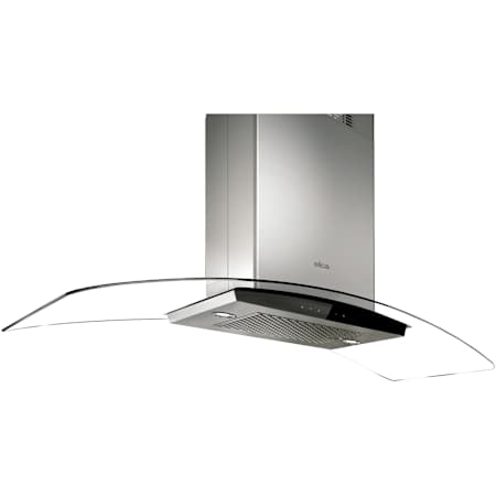 Elica Cingoli Series 600 CFM 36 Inch Wide Island Range Hood Stainless Steel / Black Glass