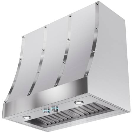 Elica Catania Series 600 CFM 36 Inch Wide Wall Mounted Range Hood Stainless Steel