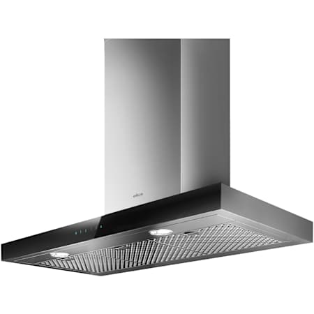 Elica Mezzano Series 600 CFM 30 Inch Wide Wall Mounted Range Hood Stainless Steel / Black Glass