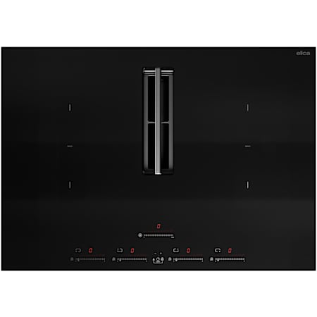 Elica Nikola Tesla Flux Series 30 Inch Wide 4 Burner Induction Cooktop Black Ceramic Glass