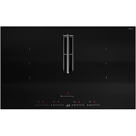 Elica Nikola Tesla Flux Series 36 Inch Wide 4 Burner Induction Cooktop Black Ceramic Glass