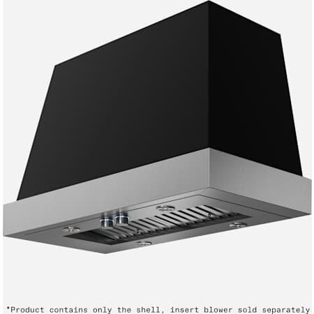 Elica Torino Series 600 CFM 36 Inch Wide Wall Mounted Range Hood Matte Black / Mirror Finish Stainless Steel