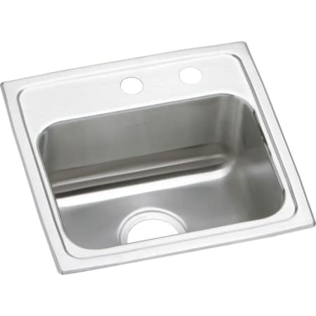 Elkay Gourmet 19-1/2" Single Basin Drop In Stainless Steel Kitchen Sink 2 Faucet Holes (Middle Right)