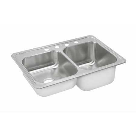 Elkay Celebrity 33" Double Basin Drop In Stainless Steel Kitchen Sink 1 Faucet Hole