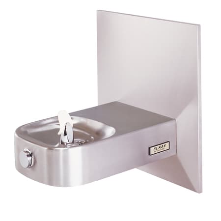 Elkay Child ADA Wall Mount Single Level Slimline Fountain with Wall Plate, Freeze Protection and Access Panel Stainless Steel