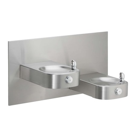 Elkay ADA Wall Mount Bi-Level Heavy Duty 14 Gauge Slimline Fountain Stainless Steel
