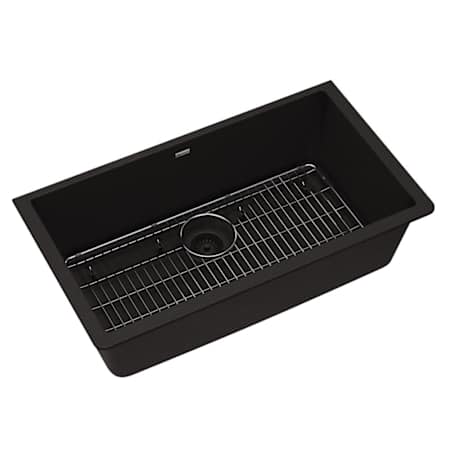Elkay Quartz Classic 33" Undermount Single Basin Quartz Composite Kitchen Sink Black